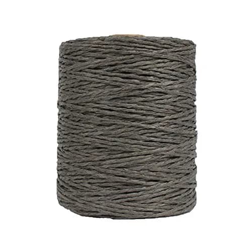 Rayon Crochet Raffia Yarn Dark Gray 280m (306yds) | Natural Cotton Fibre for Hats & Bags thumbnail 1