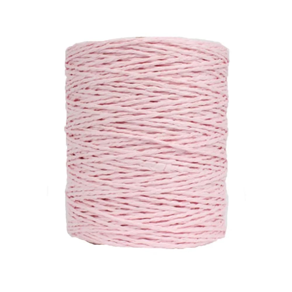 Rayon Crochet Raffia Yarn Natural Cotton Light Pink Summer Sun Hat & Beach Bag Yarn | 280m (306yd)