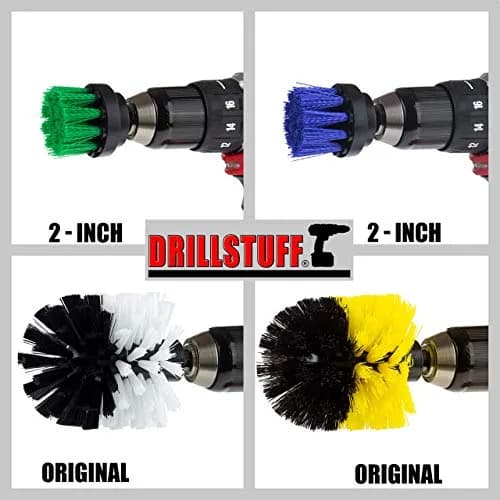 Drillstuff Cleaning Brushes for Cordless Drill | 4-Piece Power Scrubber Kit for Home & Auto (Small Round, 2-3.5 inch) thumbnail 7