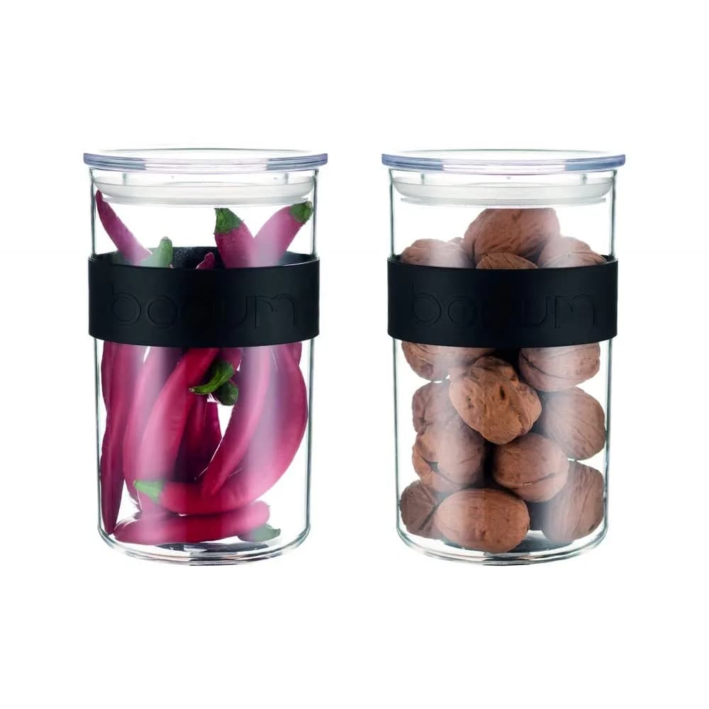 Bodum Presso Storage Jar Black 1 L (1000 ml) | BPA-Free Plastic for Dry Goods - view 2