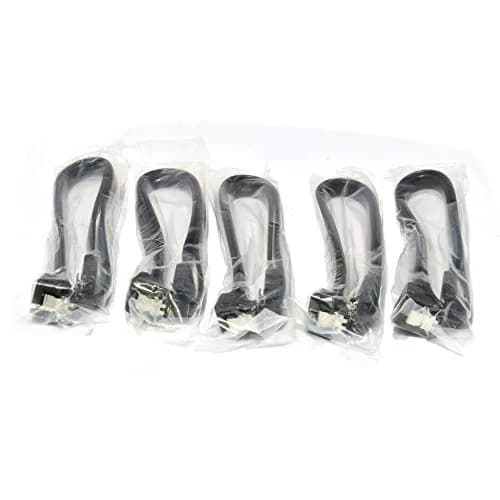 JacobsParts SATA Cable 5 Pack 18 Inch SATA III 6Gbps Right Angle Locking Latch Black thumbnail 7