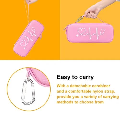 BOVKE Hard Case for 3M Littmann Classic III/Cardiology IV/MDF Stethoscope | Durable, Portable & Shockproof Pink thumbnail 5