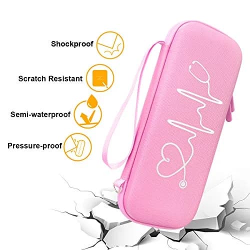 BOVKE Hard Case for 3M Littmann Classic III/Cardiology IV/MDF Stethoscope | Durable, Portable & Shockproof Pink thumbnail 2