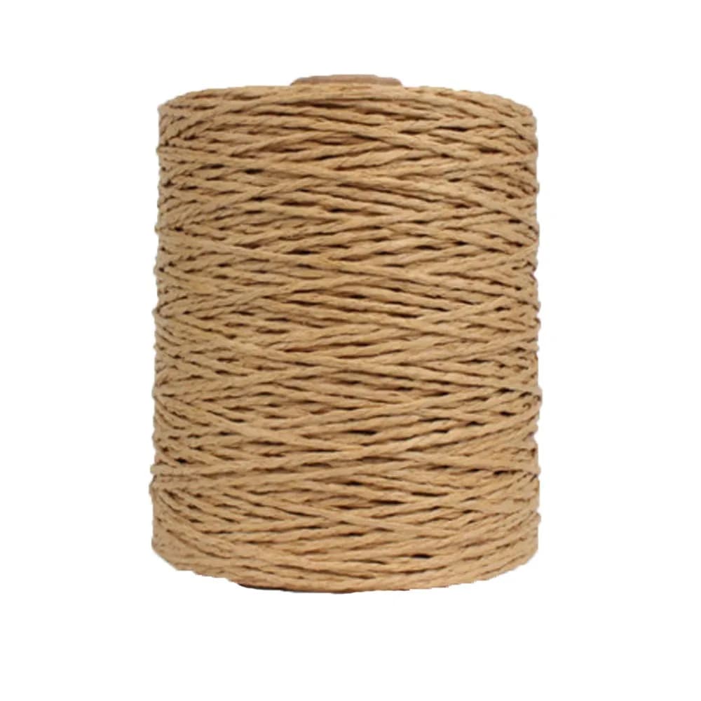 Rayon Crochet Raffia Yarn Natural Cotton Light Pink Summer Sun Hat & Beach Bag Yarn | 280m (306yd) — Brown