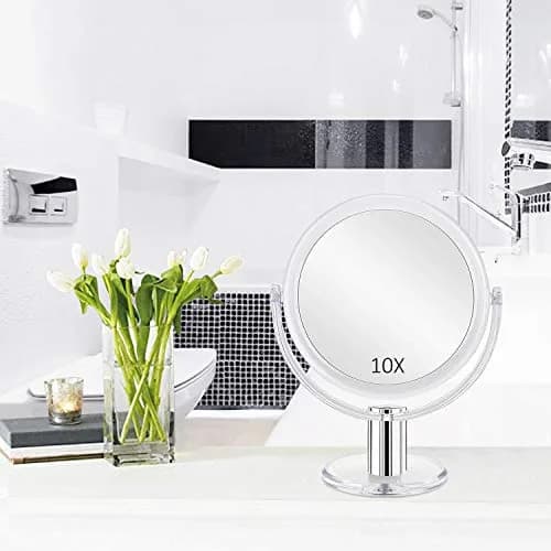 Fabuday Magnifying Makeup Mirror 10x Magnification | 16.3 cm (6.4 in) Double-Sided Tabletop Vanity Mirror thumbnail 5