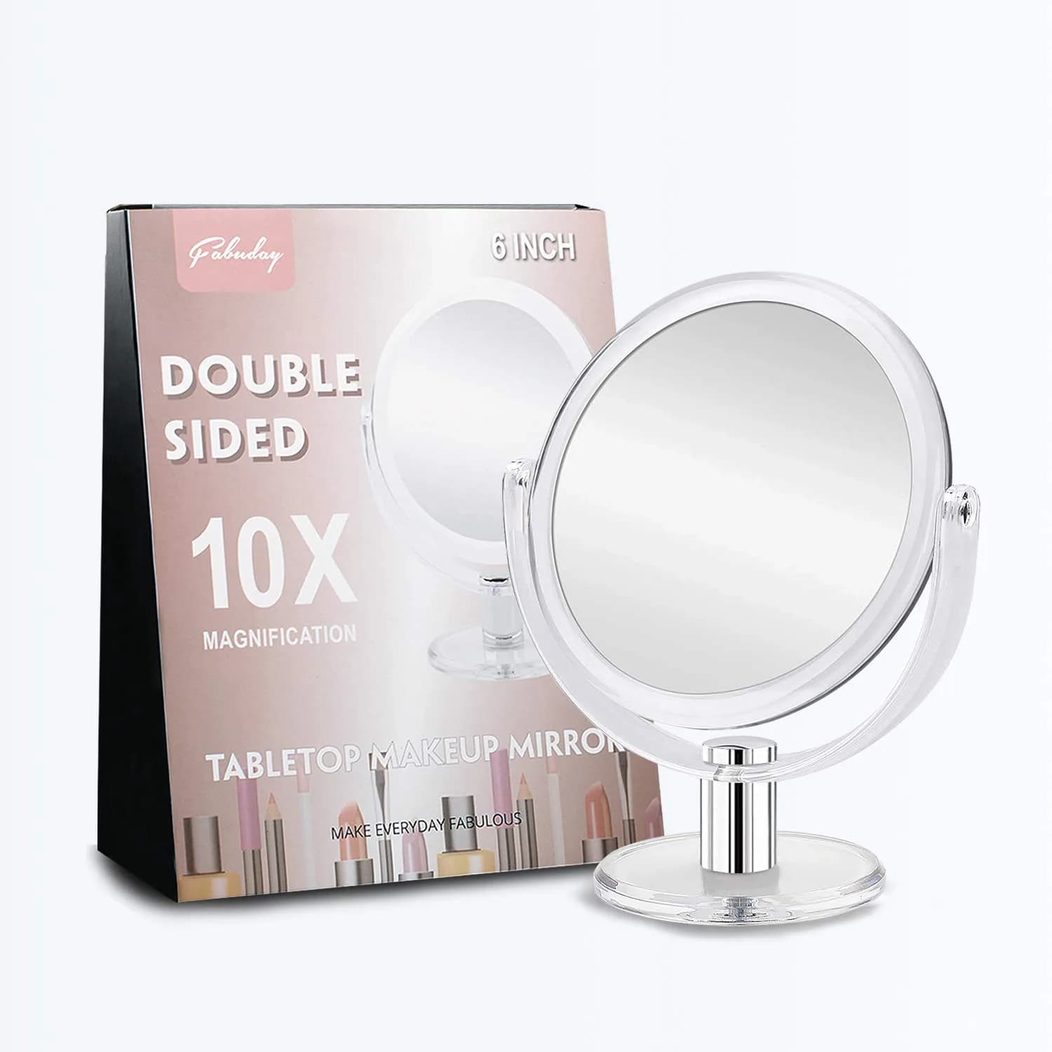 Fabuday Magnifying Makeup Mirror 10x Magnification | 16.3 cm (6.4 in) Double-Sided Tabletop Vanity Mirror - view 7