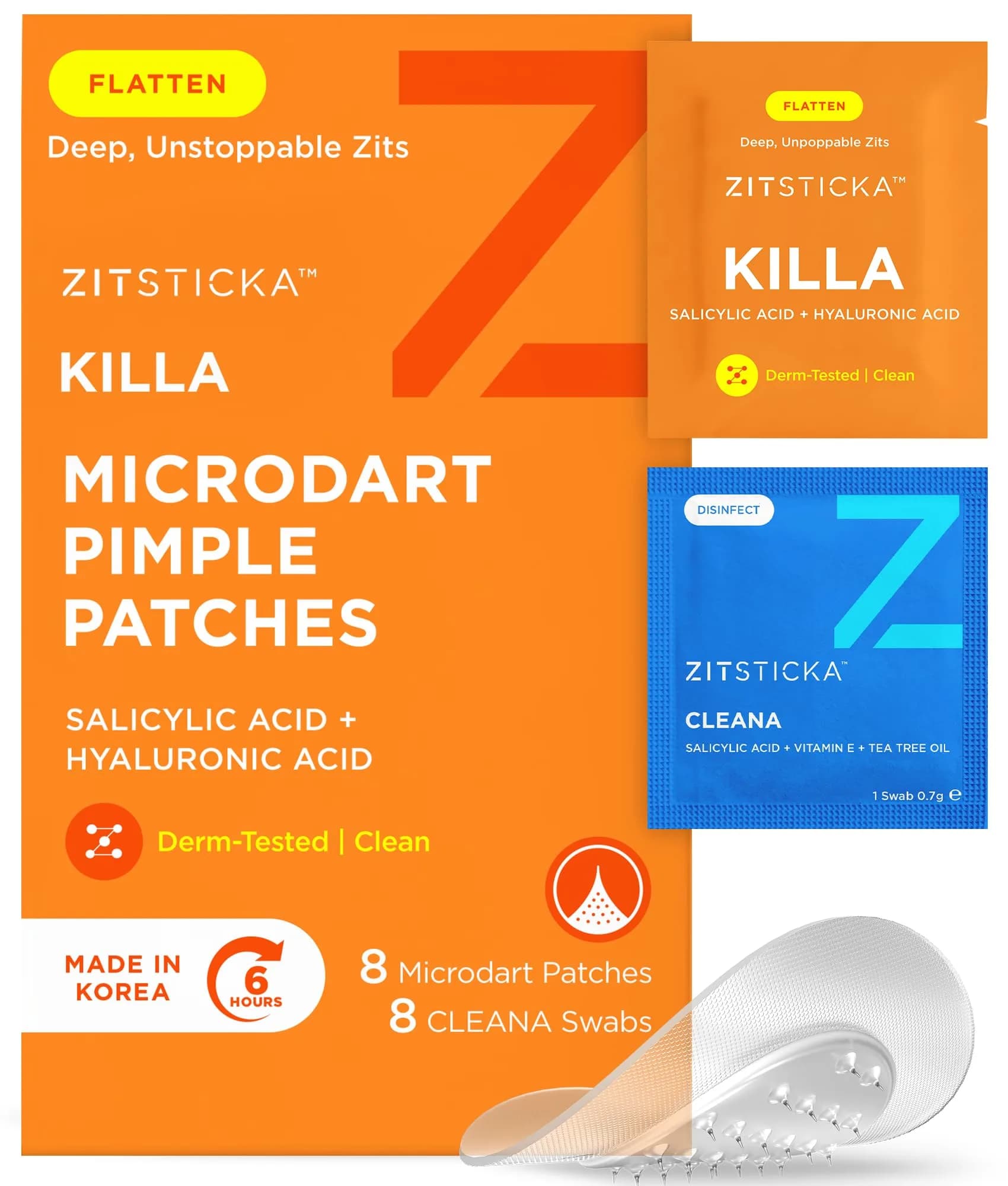 ZitSticka Killa Kit Microdart Pimple Patch for Face, 8 Count | Fast-Acting, Deep Zits — Killa Kit