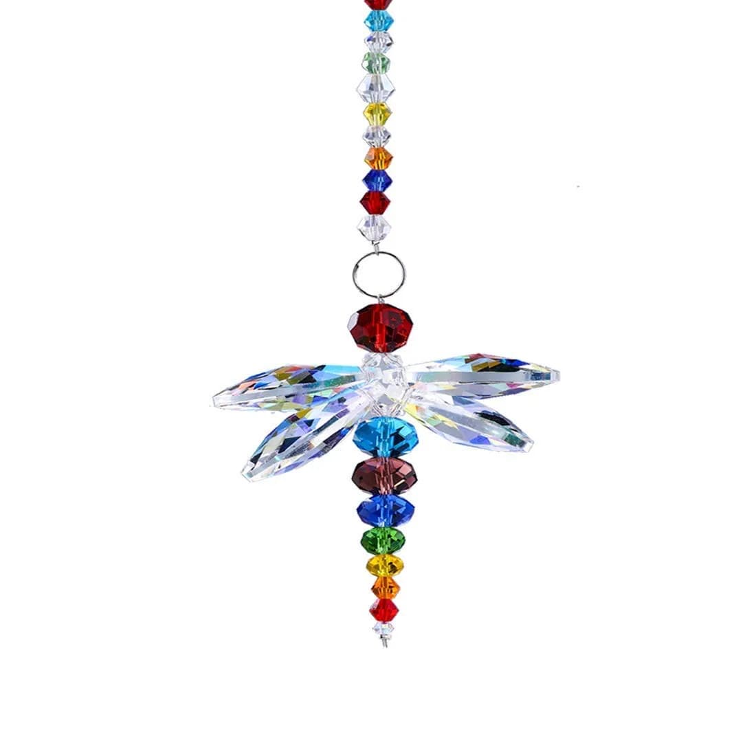 H&D Hyaline & Dora Crystal Suncatcher Ball Prism 24cm (9.5 inch) | Rainbow Maker for Garden & Home Decor — Crystal Dragonfly Pendant