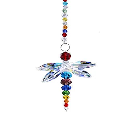 H&D HYALINE & DORA Crystal Dragonfly Suncatcher 21 cm (8.2 inches) | Rainbow Maker Window Hanging Pendant Decor thumbnail 1
