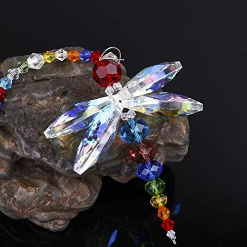 H&D HYALINE & DORA Crystal Dragonfly Suncatcher 21 cm (8.2 inches) | Rainbow Maker Window Hanging Pendant Decor thumbnail 4