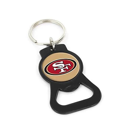 aminco NFL San Francisco 49ers Bottle Opener Keychain | Officially Licensed, Aluminum, Team Colors thumbnail 1