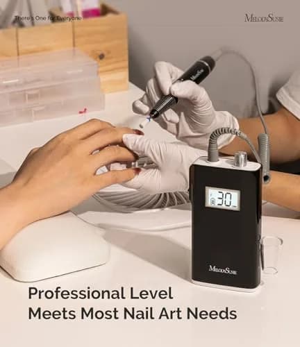 MelodySusie Nail Drill SC320H | Rechargeable, 30,000 RPM, Cordless, 10-14h Runtime, LED Display, Low Heat, Nail Polishing thumbnail 5