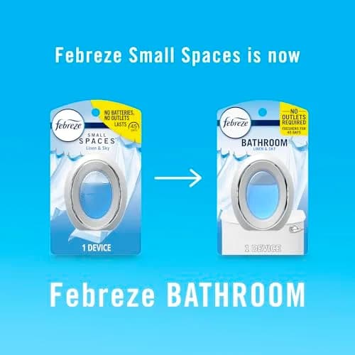 Febreze Small Spaces Air Freshener Linen & Sky Scent 2 Count | Odor Fighting Plug In Alternative for Bathrooms & Closets thumbnail 9