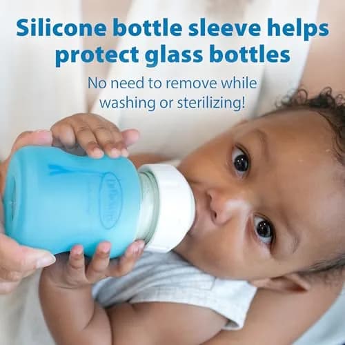 Dr. Brown's Natural Flow Options+ Wide-Neck Glass Baby Bottle 270ml (9 oz) | Clinically Proven Anti-Colic thumbnail 6