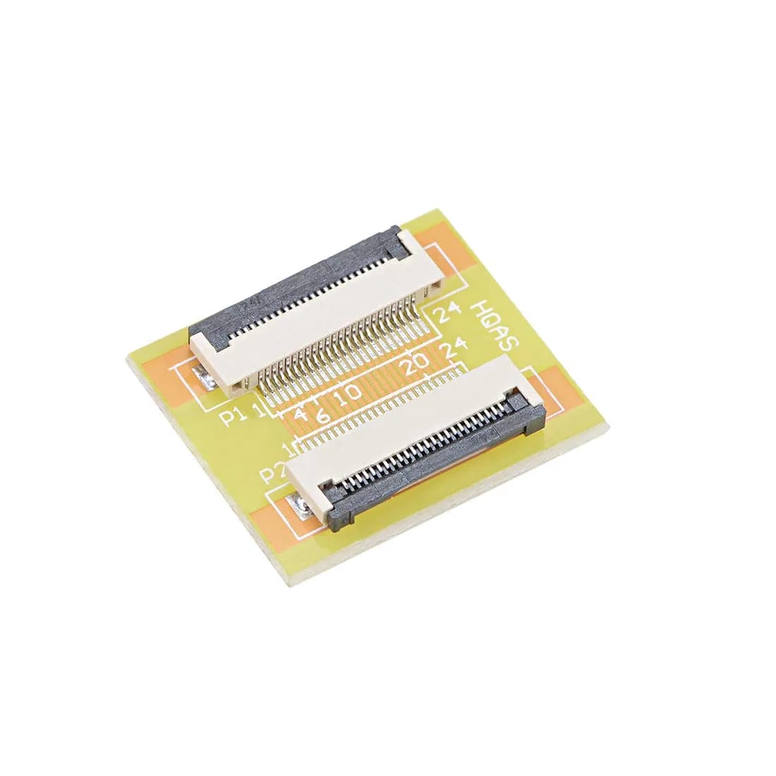 uxcell 0.5mm Pitch 24 Pins to 24 Pin FPC Extension Connector Adapter for Laptops, 20x24x3.5mm | PCB Support Board — Black