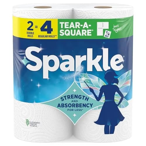 Sparkle Paper Towels Modern White 2 Giant Rolls (232 Sheets Total) | Absorbent & Strong 2-Ply Paper Towels thumbnail 1
