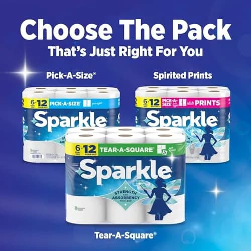 Sparkle Paper Towels Modern White 2 Giant Rolls (232 Sheets Total) | Absorbent & Strong 2-Ply Paper Towels thumbnail 7
