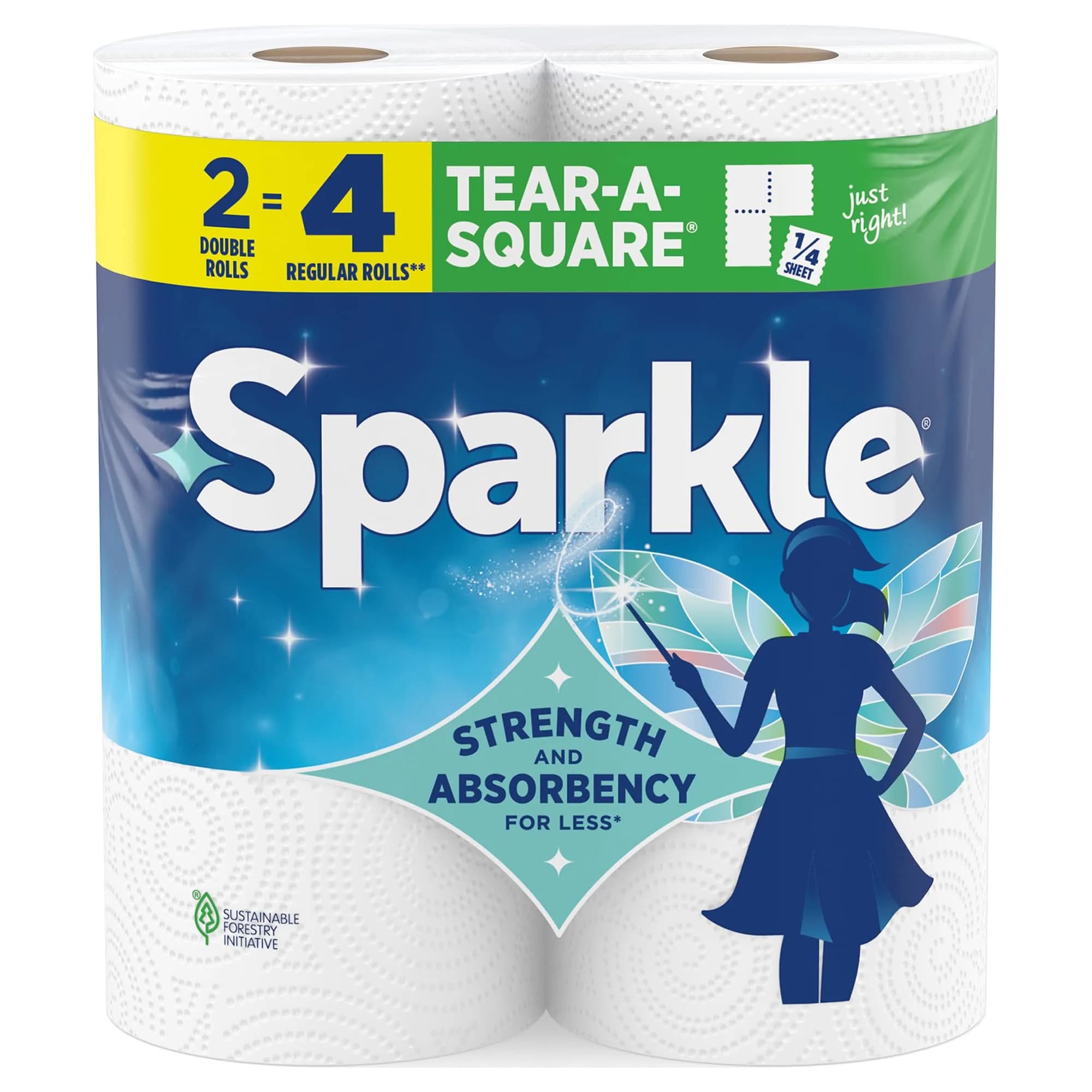 Sparkle Paper Towels Modern White 2 Giant Rolls (232 Sheets Total) | Absorbent & Strong 2-Ply Paper Towels - main product image