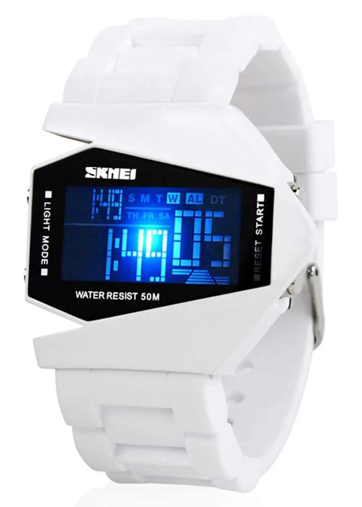 Gosasa Men's Digital Airplane Watch 47mm (1.85 inches) | 7 Color LED Backlight, 5ATM Water Resistant - main product image