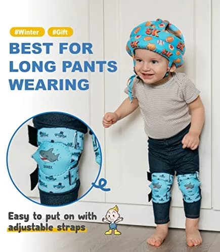 Simply Kids Toddler Knee Pads for Crawling & Walking (2 Pairs, Unicorn) | Adjustable Baby Knee Protector for 6-24 Months thumbnail 4