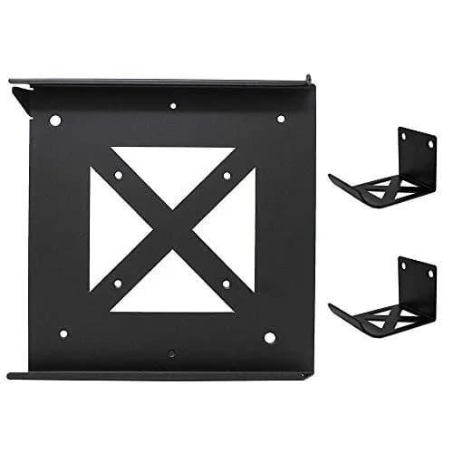 HumanCentric PS4 Slim Wall Mount with Controller Bundle & VESA Mount - Black | Steel Construction, Minimalist Design thumbnail 2