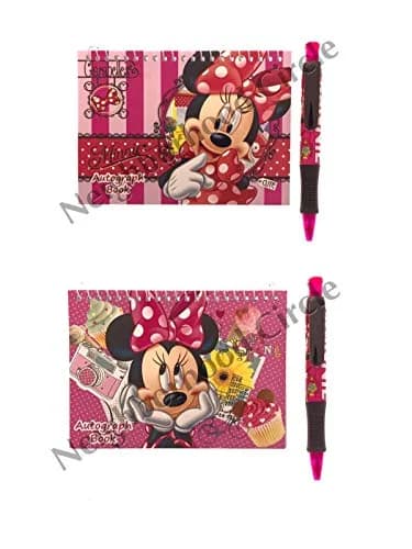 Autograph B Pink Minnie Mouse 2 Pack Blank Book with Pen | Kids & Students Diary (48 Pages) thumbnail 1