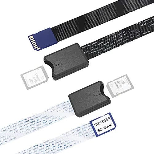 ELECTOP SD to SD Card Extension Cable 17.3 inches | Durable Plastic, White thumbnail 1
