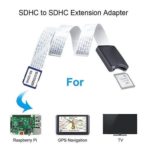 ELECTOP SD to SD Card Extension Cable 17.3 inches | Durable Plastic, White thumbnail 4