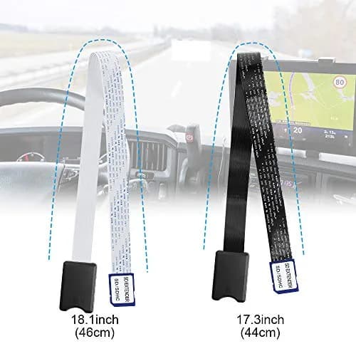 ELECTOP SD to SD Card Extension Cable 17.3 inches | Durable Plastic, White thumbnail 3