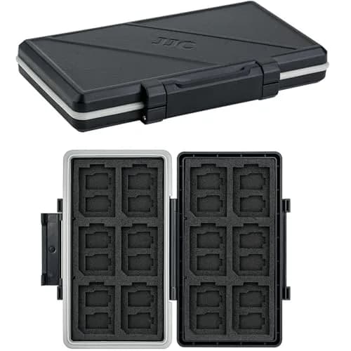 JJC 36-Slot Memory Card Case for 24 Micro SD & 12 SD Cards | Water-Resistant & Anti-Shock thumbnail 1
