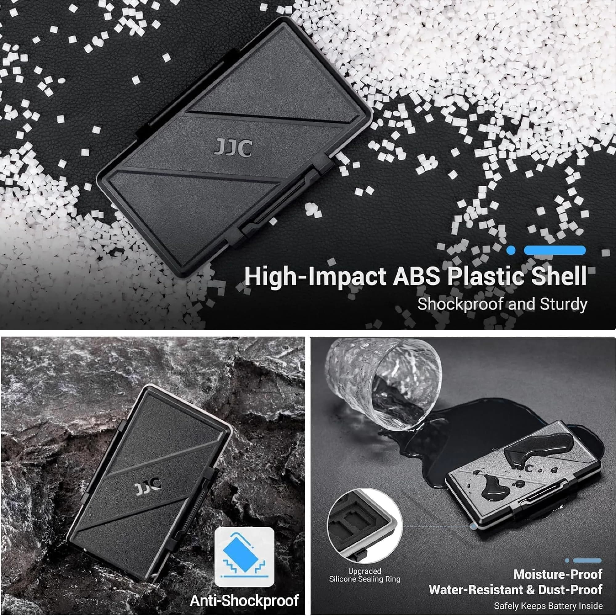JJC 36-Slot Memory Card Case for 24 Micro SD & 12 SD Cards | Water-Resistant & Anti-Shock - view 4