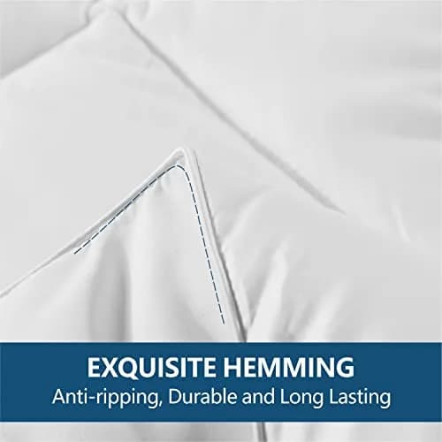 Cozynight White Comforter Full 82"x86" | All-Season Lightweight Breathable Reversible Comforter thumbnail 6