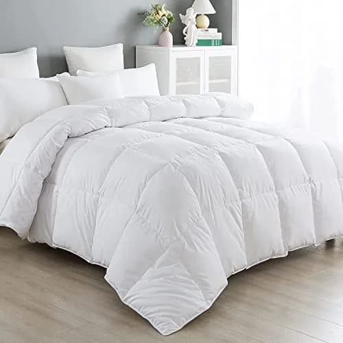 Cozynight White Comforter Full 82"x86" | All-Season Lightweight Breathable Reversible Comforter thumbnail 2