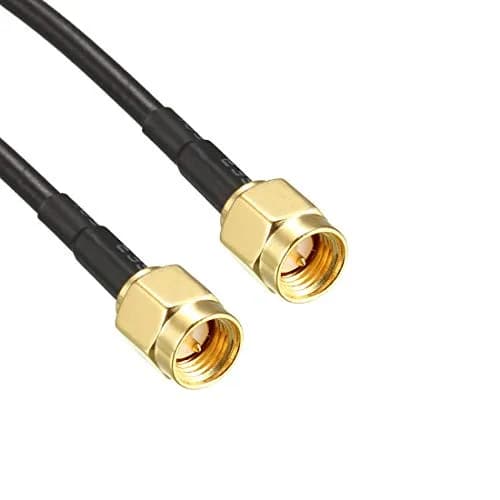 uxcell SMA Male to SMA Male Coaxial Cable 1 feet RG174 50 Ohm | 2pcs Pack for Routers & Antennas thumbnail 3