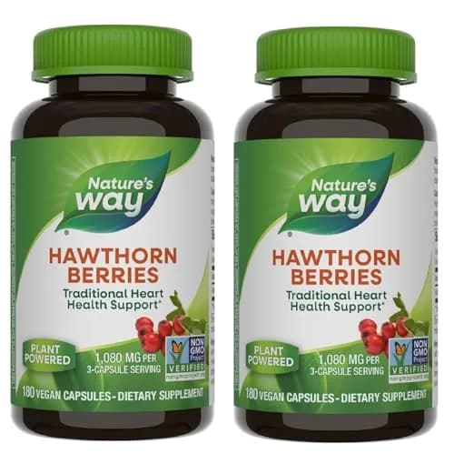 Nature's Way Herbal Hawthorn Berries 2 Pack | Traditional Heart Support, Vegan Capsules thumbnail 1
