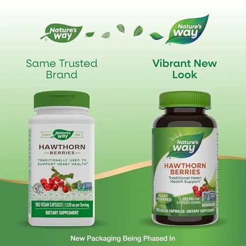 Nature's Way Herbal Hawthorn Berries 2 Pack | Traditional Heart Support, Vegan Capsules thumbnail 3