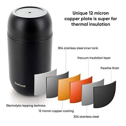 DaCool 24 oz Insulated Food Jar for Hot & Cold Food | Leakproof Stainless Steel Lunch Container thumbnail 7