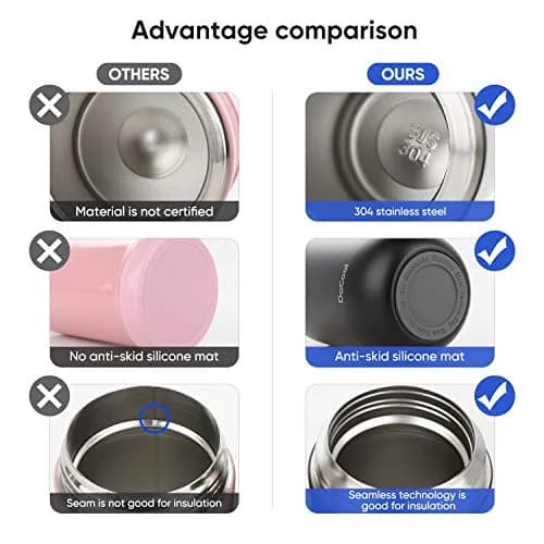 DaCool 24 oz Insulated Food Jar for Hot & Cold Food | Leakproof Stainless Steel Lunch Container thumbnail 3