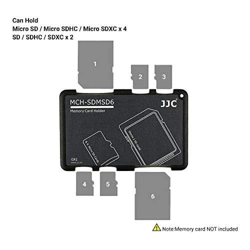 JJC 6-Slot SD Micro SD Card Case Organizer | Credit Card Size, Ultra-Thin, Lightweight thumbnail 7