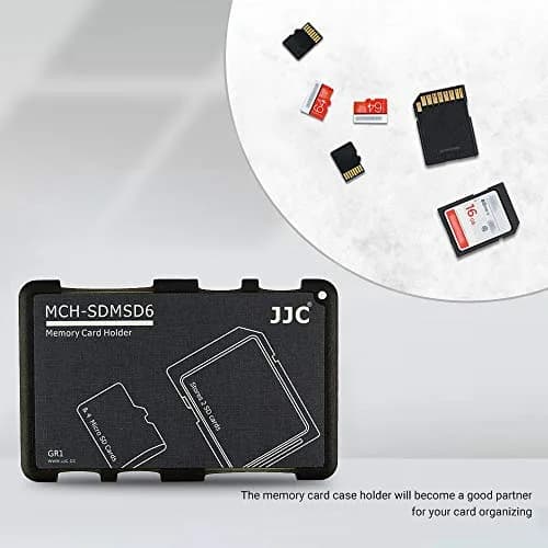 JJC 6-Slot SD Micro SD Card Case Organizer | Credit Card Size, Ultra-Thin, Lightweight thumbnail 2