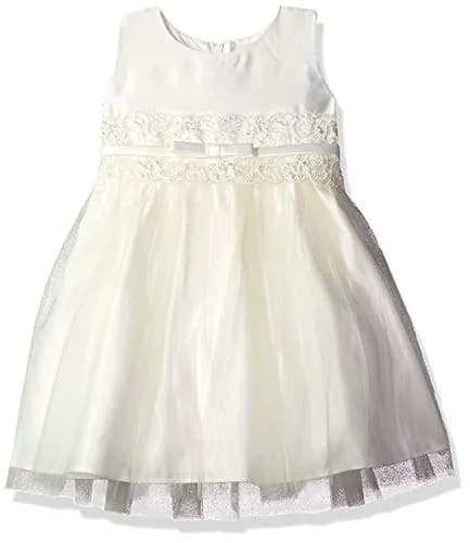 iGirlDress Ivory Baby Girls Tulle Dress Christening Baptism Party 18-24 Months | Flower Girl Formal Gown thumbnail 1