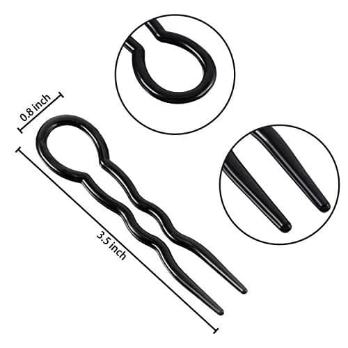 WILLBOND 48 Pieces Plastic U Shaped Hair Pins, Spiral Grip for Women | Durable, Lightweight Hair Styling Tools thumbnail 2