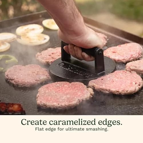 Cuisinart Smash Burger Press Cast Iron 6.5" | Crispy Juicy Smash Burgers thumbnail 4