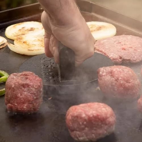 Cuisinart Smash Burger Press Cast Iron 6.5" | Crispy Juicy Smash Burgers thumbnail 6