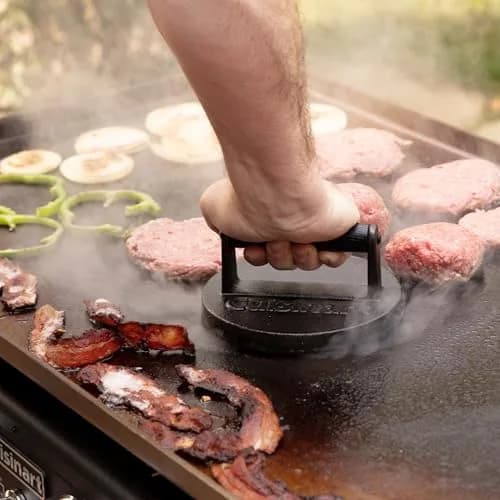 Cuisinart Smash Burger Press Cast Iron 6.5" | Crispy Juicy Smash Burgers thumbnail 7