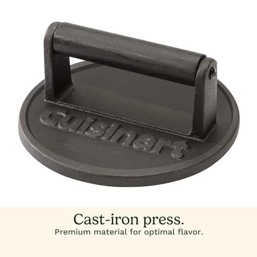 Cuisinart Smash Burger Press Cast Iron 6.5" | Crispy Juicy Smash Burgers thumbnail 3