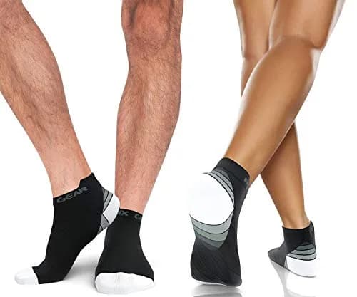 Physix Gear Short Compression Socks for Men & Women - Low Support Ankle Socks, Breathable, Seamless, Ideal for Running & Swelling, L/XL thumbnail 7