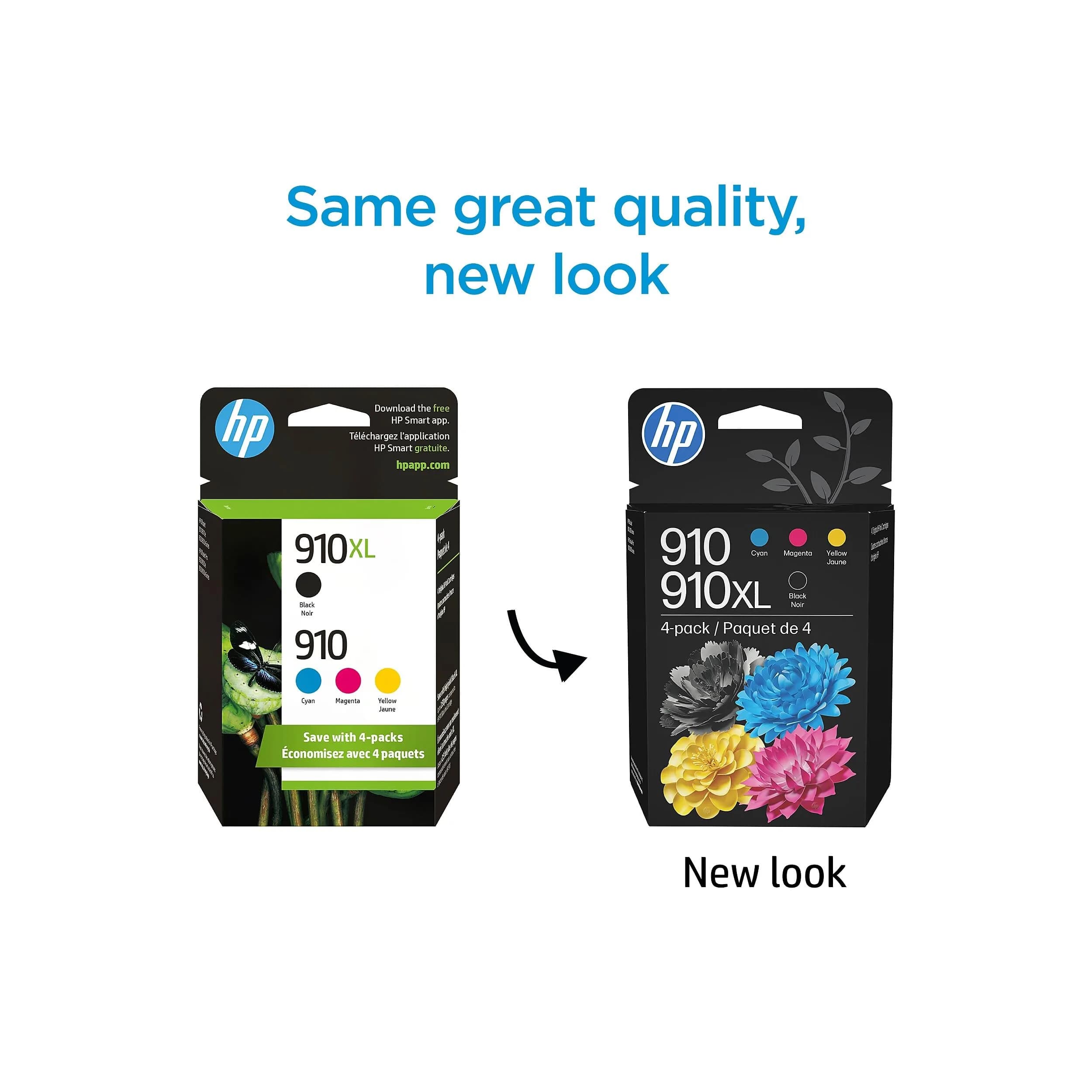 HP 910XL Ink Cartridges (4-Pack, Cyan Magenta Yellow Black) | Fade-Resistant Prints - view 3