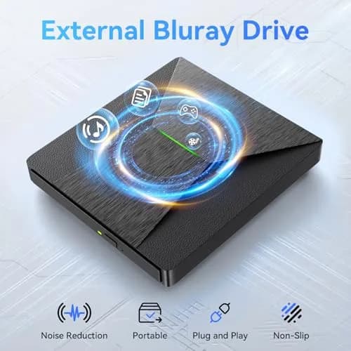 MthsTec External Blu-ray Burner Drive with USB 3.0 & Type-C | 6X BD Write Speed, 8X DVD Write Speed thumbnail 5