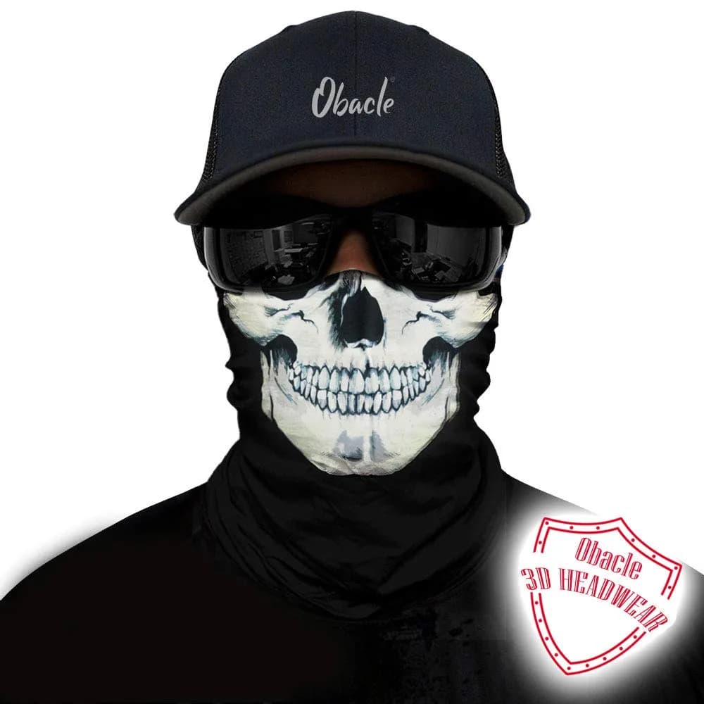 Obacle Skull Mask Bandana Half Face Mask 3D Tube Balaclava 25cm (9.8in) | Breathable Sun Protection for Outdoor Sports - view 2